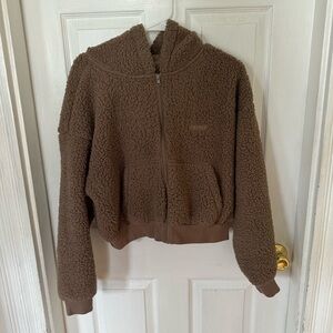 Skims Teddy Zip Up Hoodie & Joggers Color Dessert Size Medium